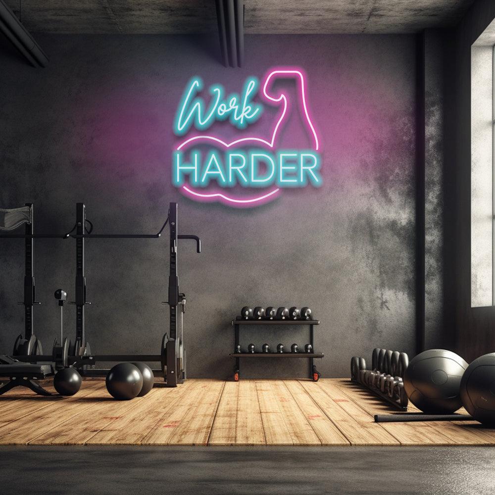 Work Harder - LED Neon Sign - NeonNiche