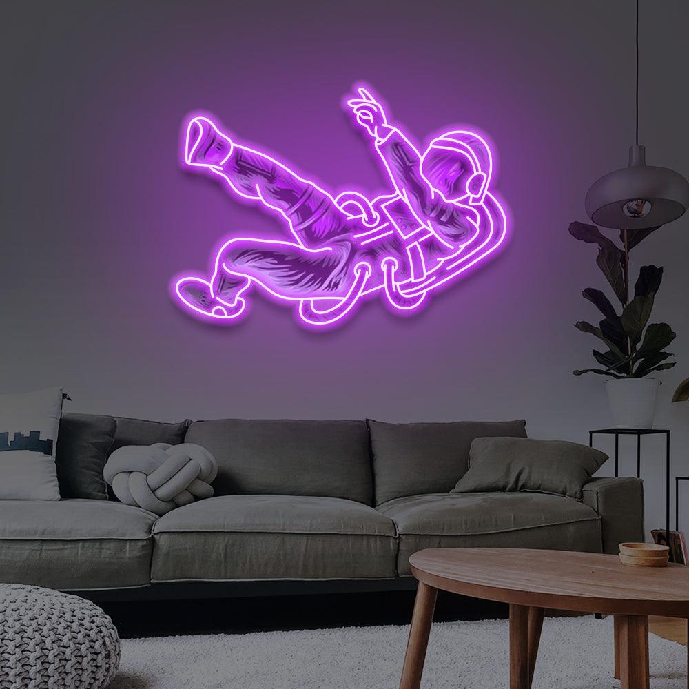 Falling Astronaut - LED Neon Sign - NeonNiche