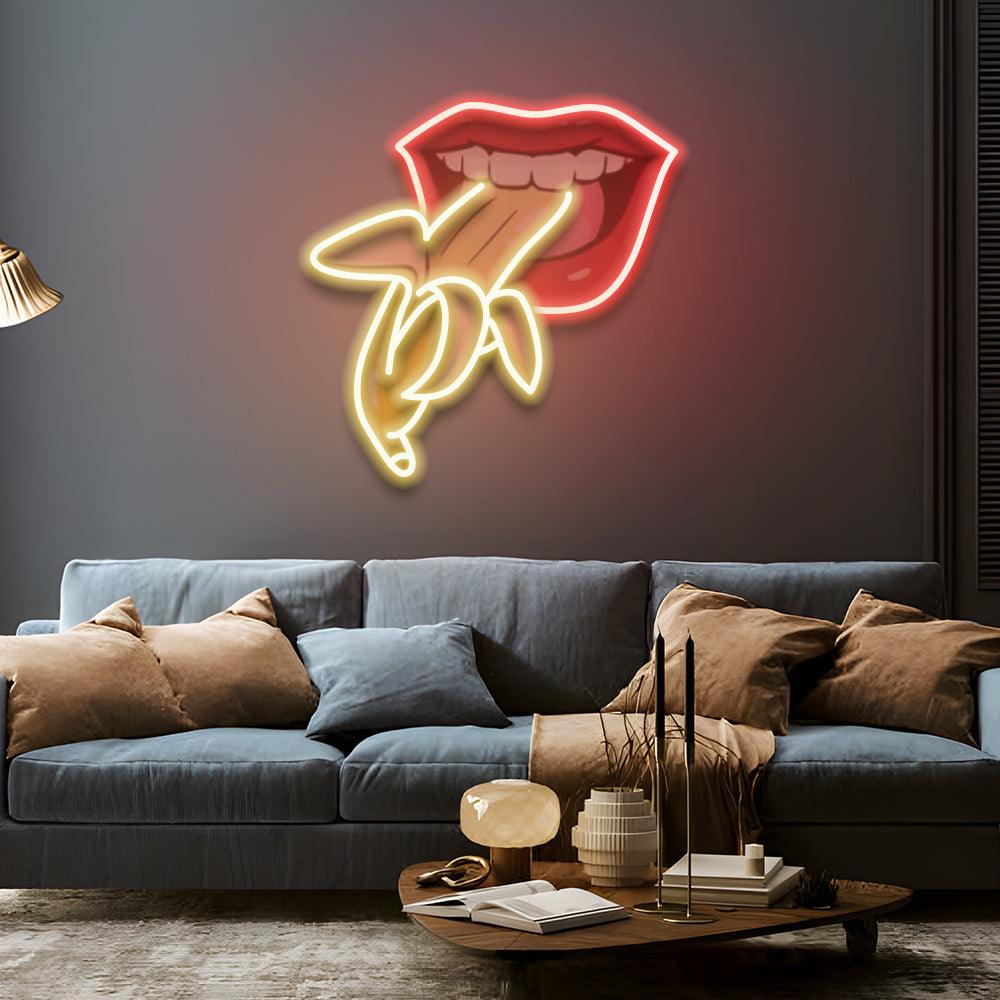 Banana Kiss - LED Neon Sign - NeonNiche