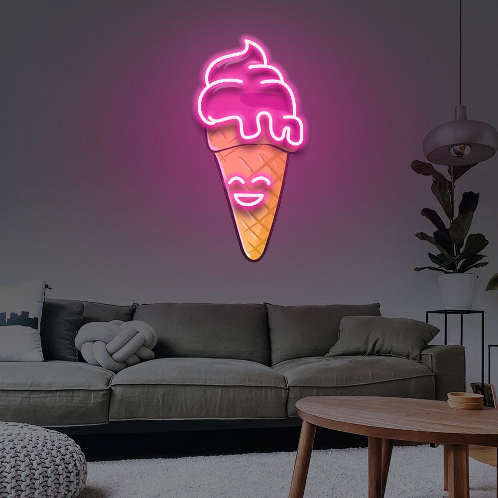 Happy Ice Cream - LED Neon Sign - NeonNiche
