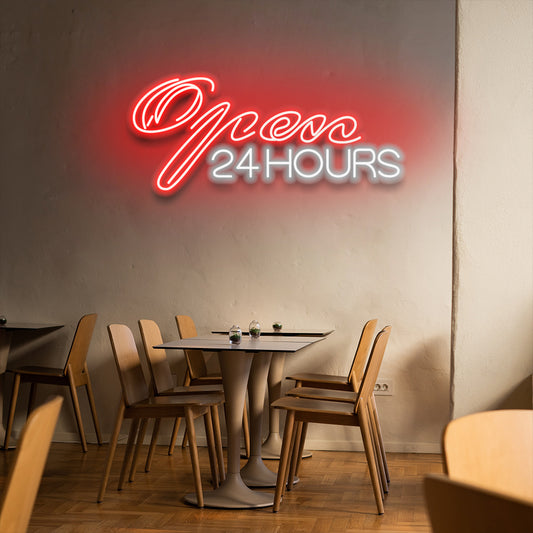Open 24 Hours - LED Neon Sign - NeonNiche