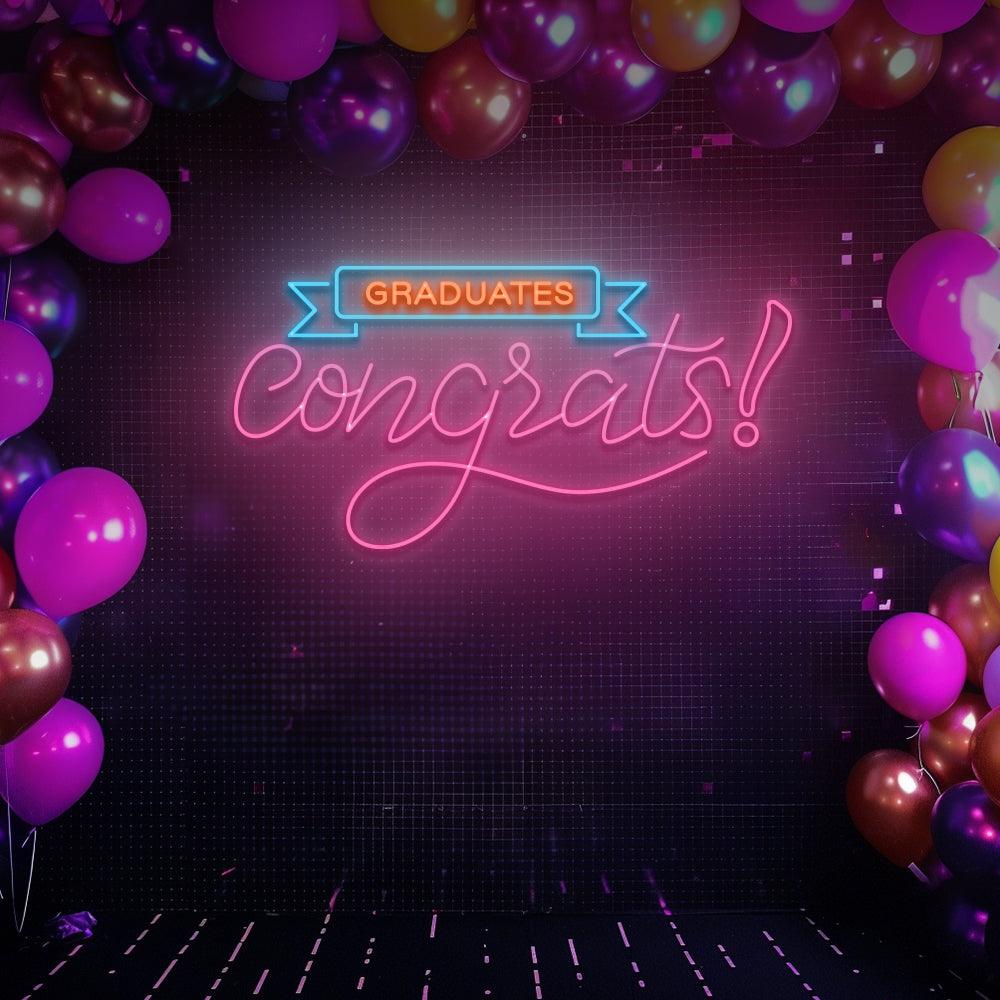 Congrats Graduates - LED Neon Sign - NeonNiche