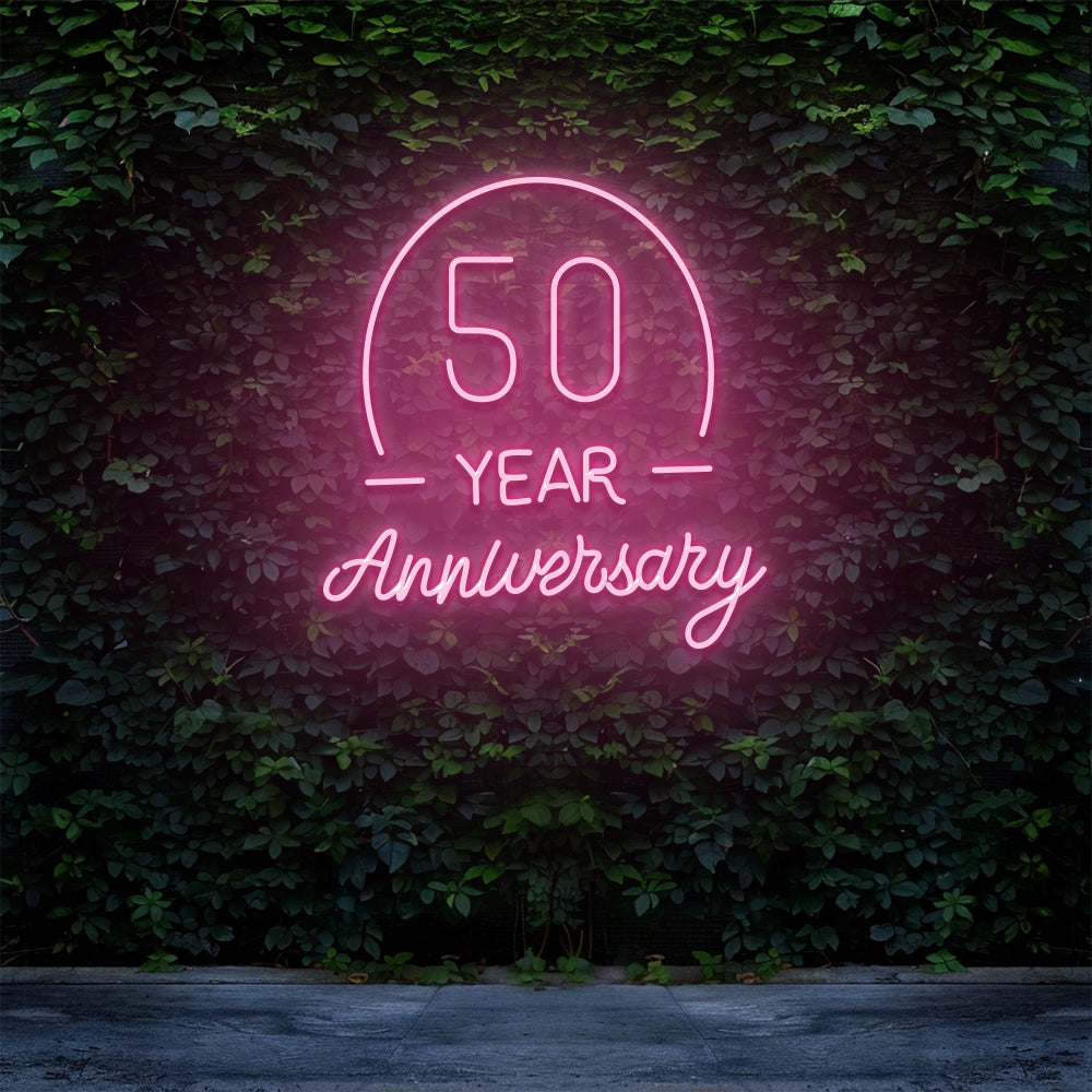 50 Year Anniversary - LED Neon Sign