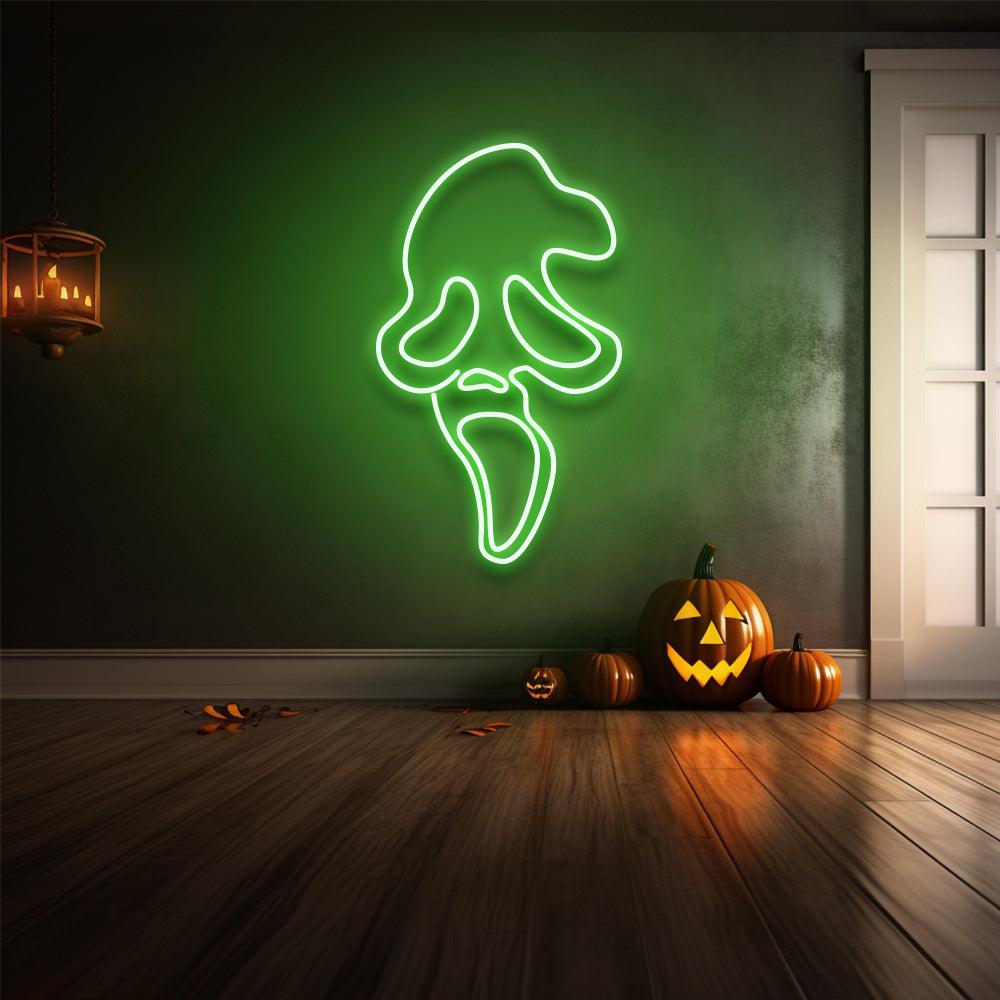 Scream Ghost LED Neon Sign - NeonNiche
