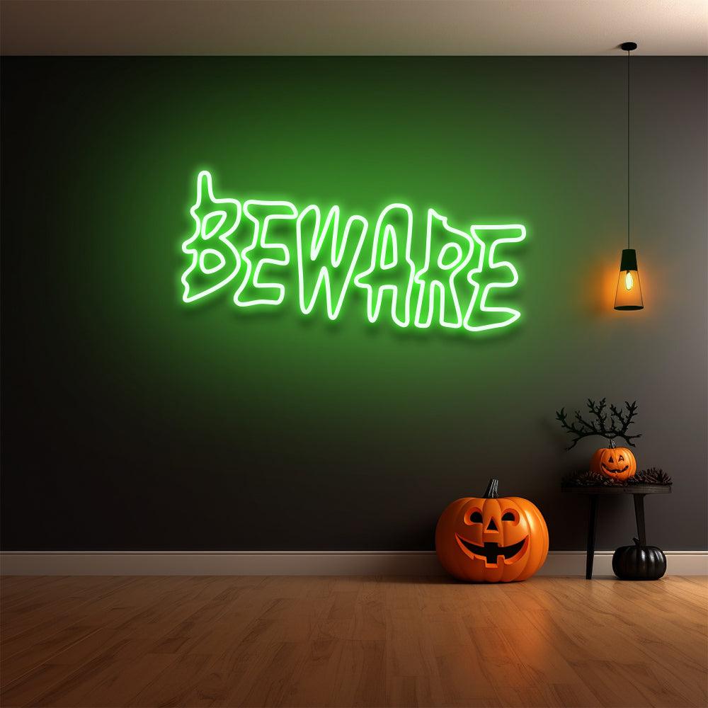 Beware LED Neon Sign - NeonNiche