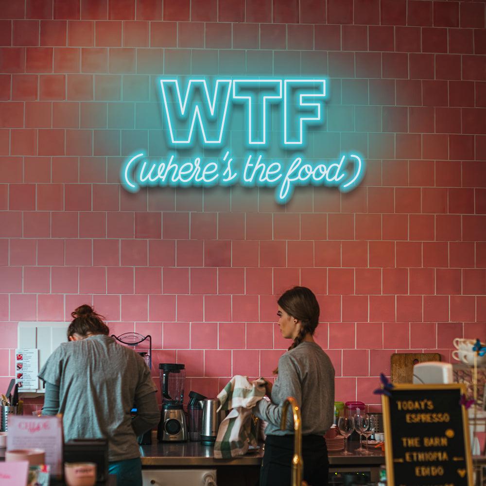 WTF (Where's The Food) - LED Neon Sign - NeonNiche