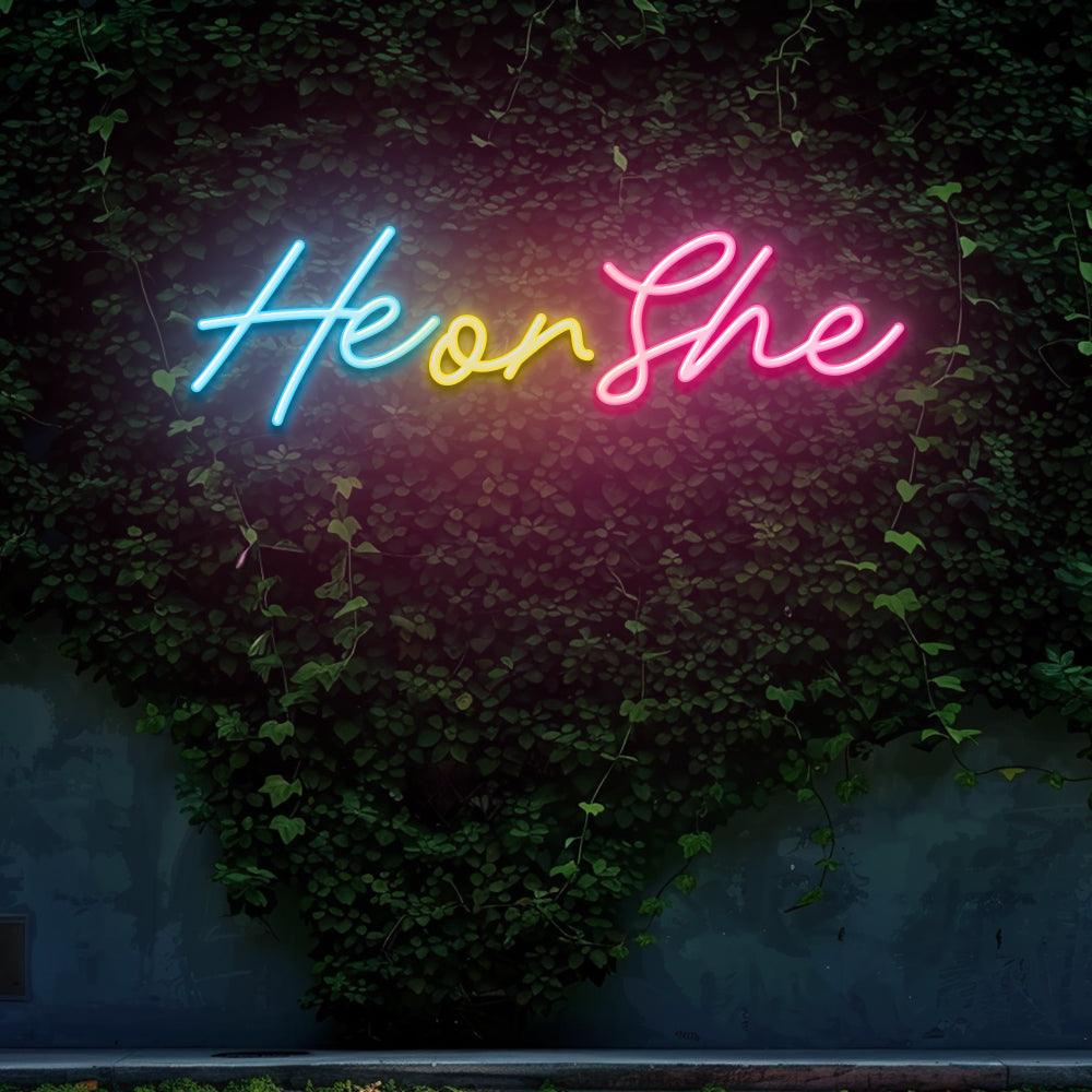 He or She - LED Neon Sign - NeonNiche