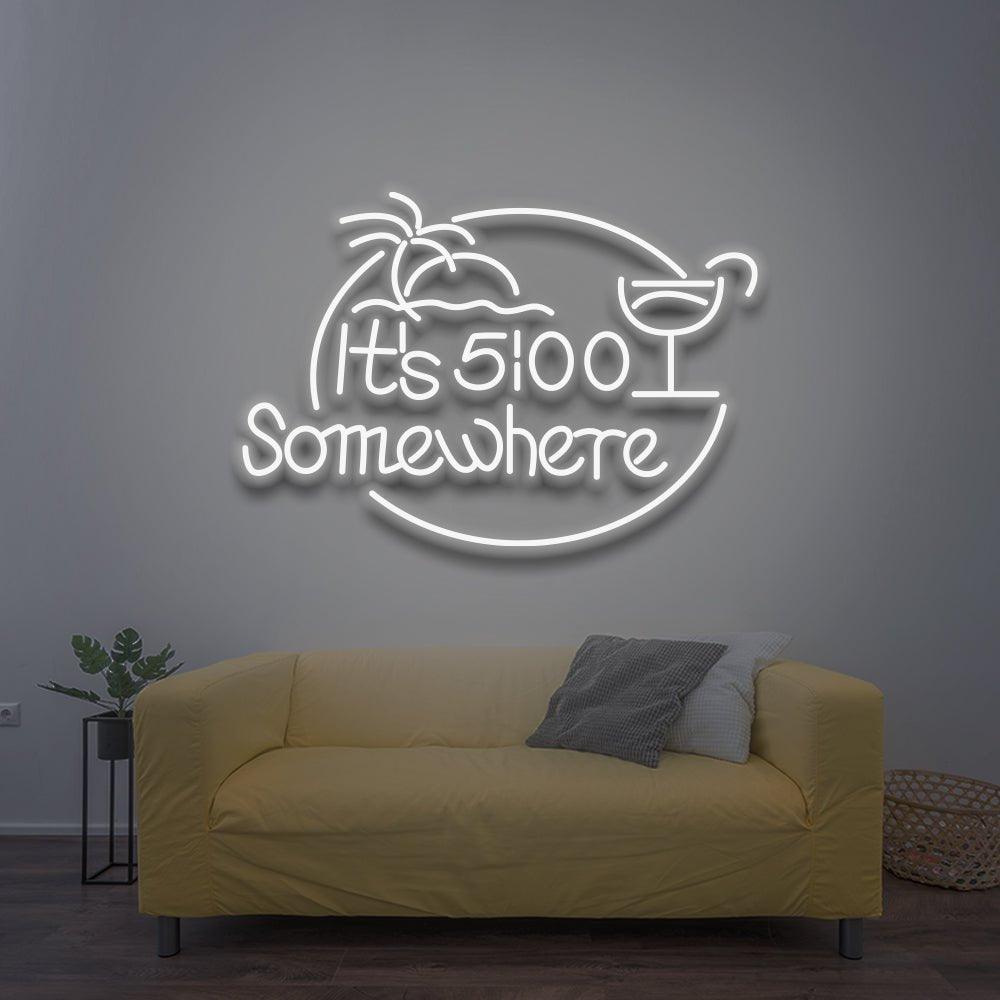 It's 5:00 Somewhere LED Neon Sign - NeonNiche