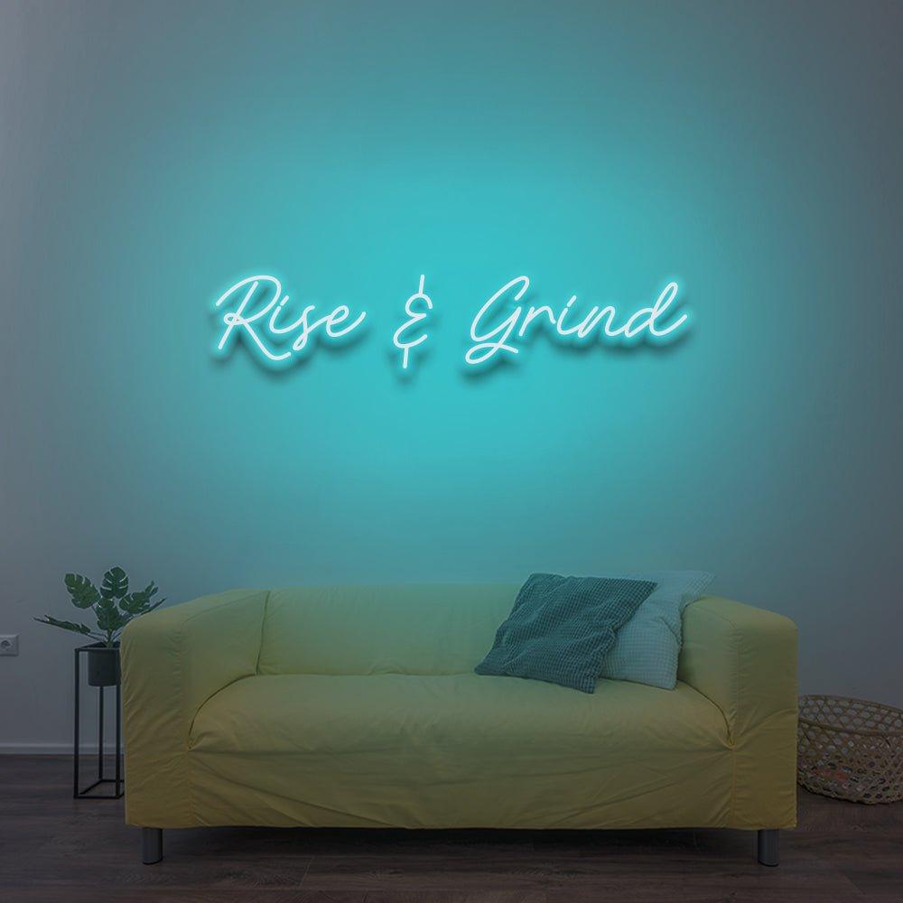 Rise & Grind LED Neon Sign - NeonNiche