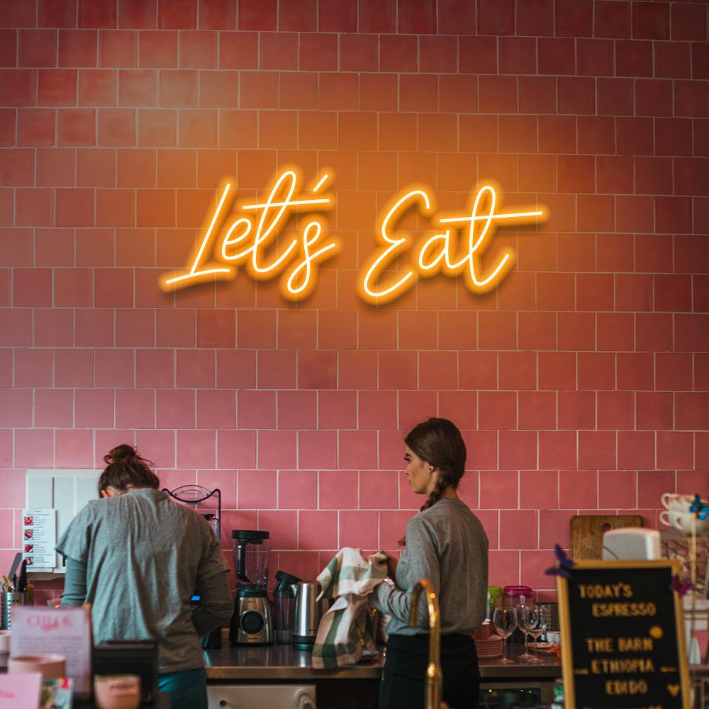 Let's Eat LED neon sign