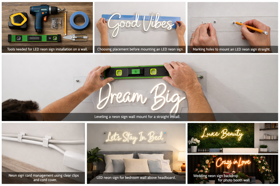 How to Hang an LED Neon Sign: A Step-by-Step Installation Guide (That Looks Designer-Level)
