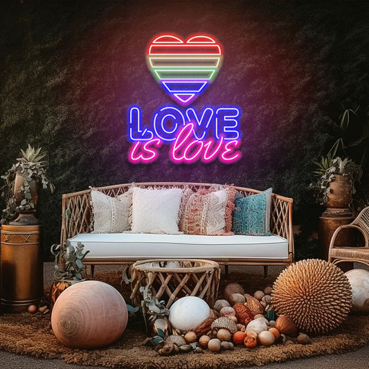 L'amour est l'amour - Enseigne au néon LED