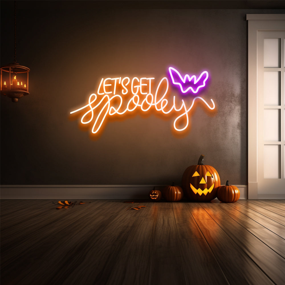 Let's Get Spooky LED Neon Sign