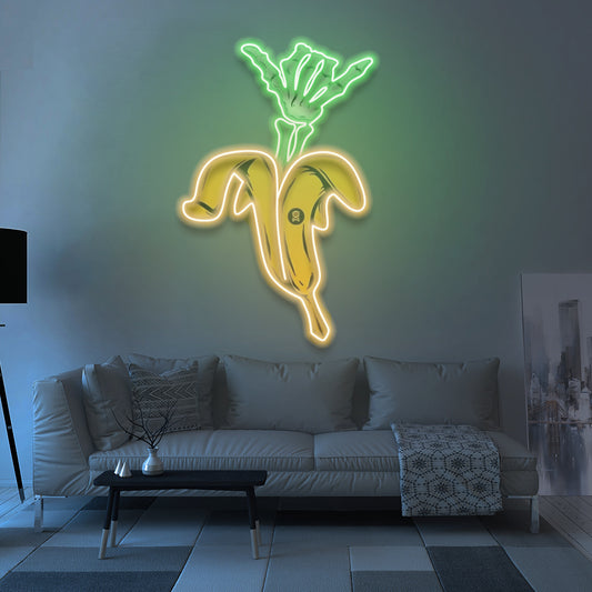 Banane squelette - Enseigne au néon LED