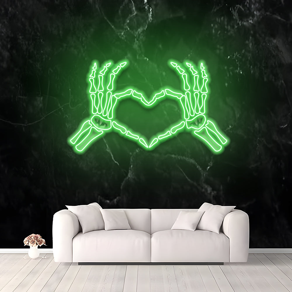 Skeleton Heart - LED Neon Sign
