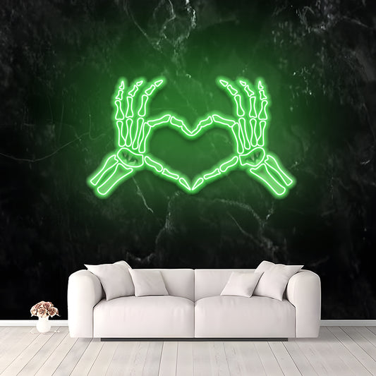 Coeur squelette - Enseigne au néon LED