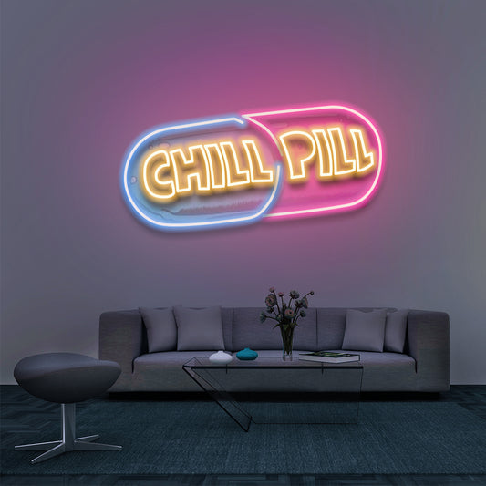 Chill Pill - Enseigne au néon LED