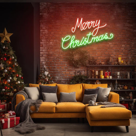 Merry Christmas (Red&Green) - LED Neon Sign - NeonNiche