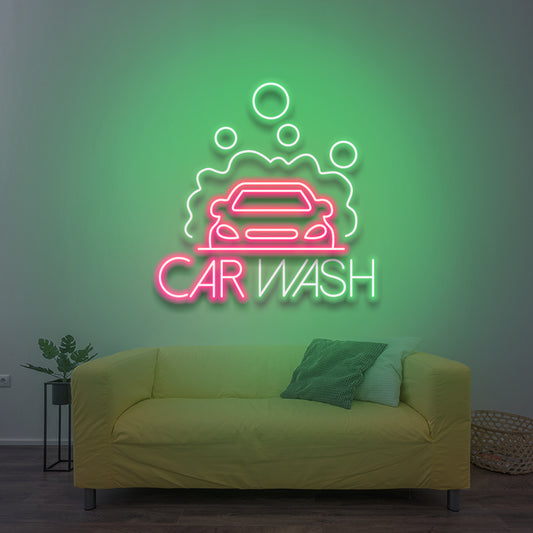 Lavage de voiture - Enseigne au néon LED