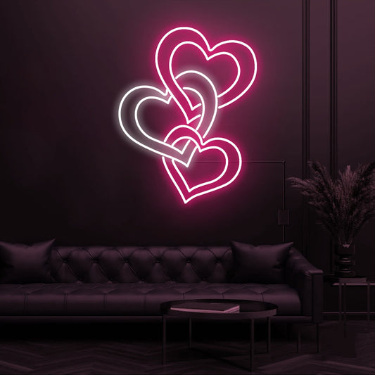 Engaged Hearts - LED Neon Sign