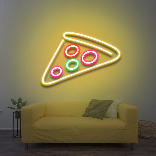 Rebanada de pizza: letrero de neón LED