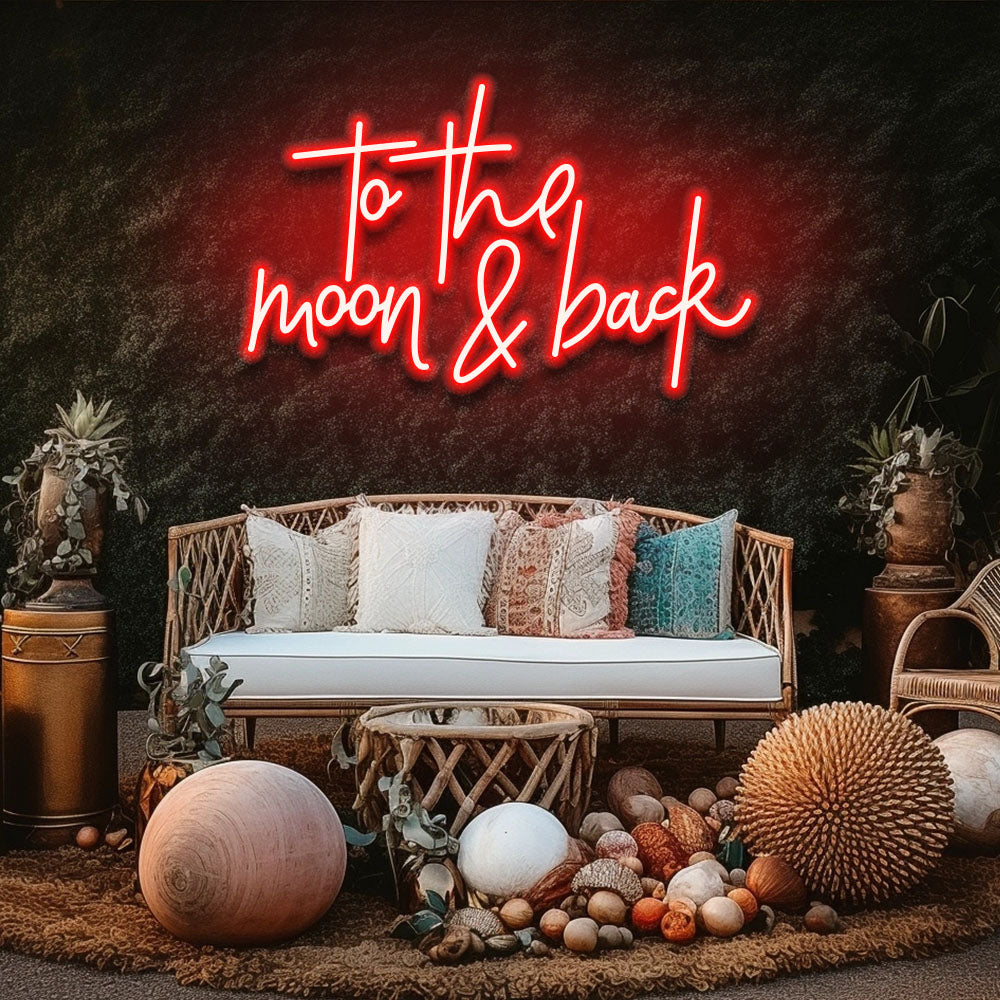 To The Moon And Back - LED Neon Sign