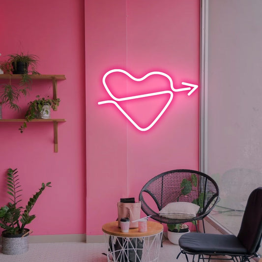 Heart With Arrow - LED Neon Sign