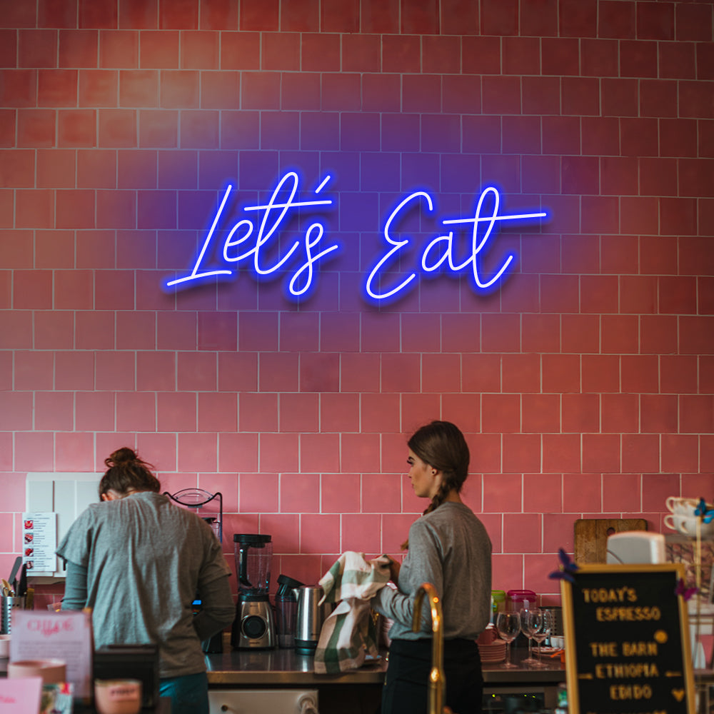 Let's eat LED Neon Sign - NeonNiche