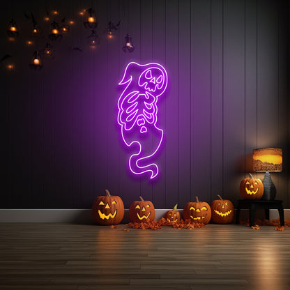 Skeleton Ghost LED Neon Sign