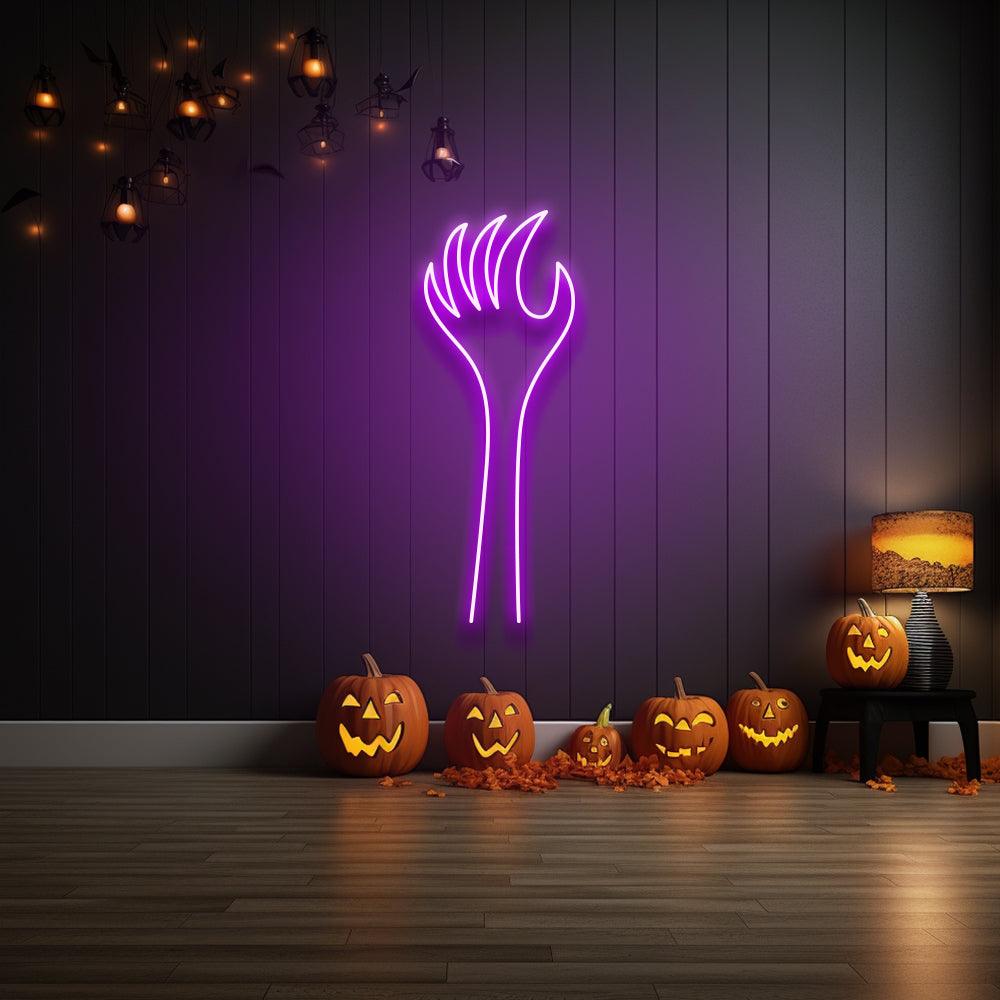 Hand Sign Dead Dead Hand LED Neon Sign | NeonNiche