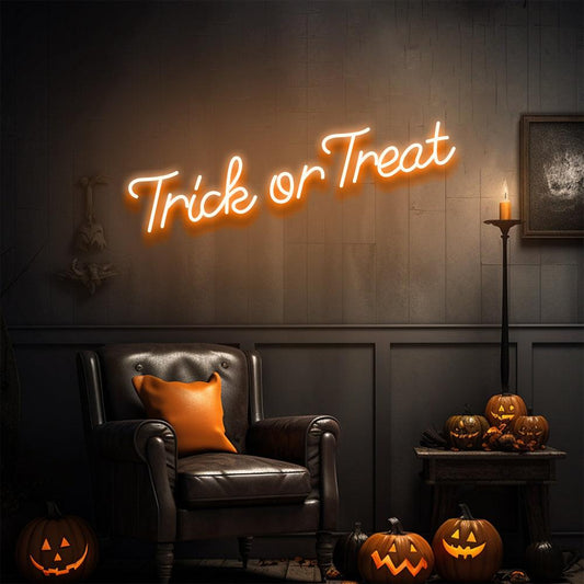 Halloween Trick or Treat LED Neon Sign - NeonNiche