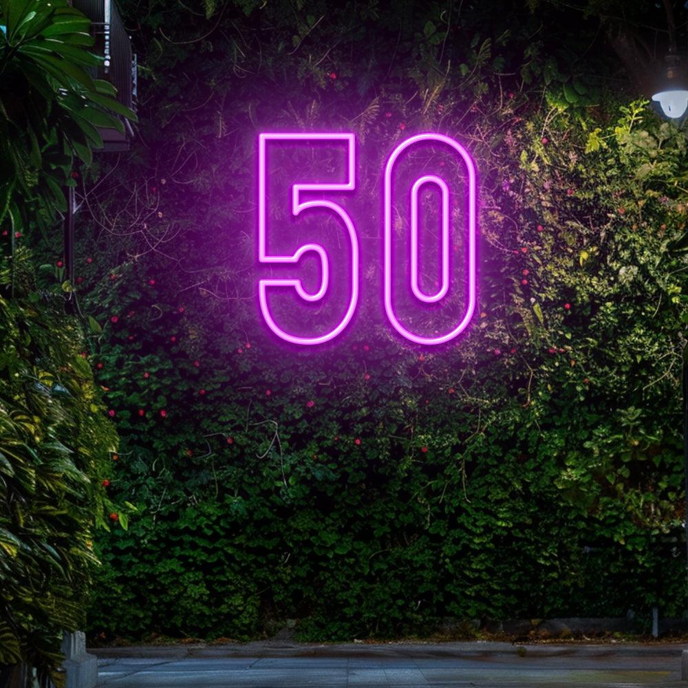 Led 50 Sign 50 - LED Neon Sign – NeonNiche