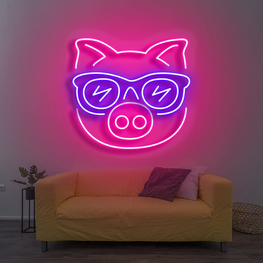 Piggy - Enseigne au néon LED