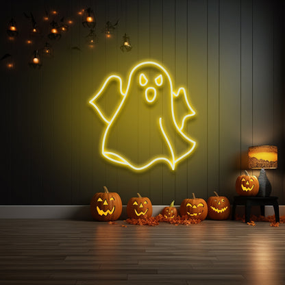 Enseigne au néon LED fantôme d'Halloween
