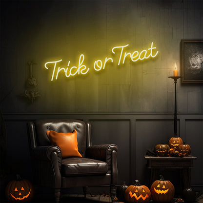 Halloween Trick or Treat LED Neon Sign