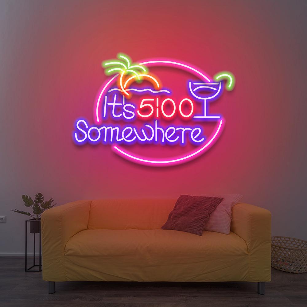 It's 5:00 Somewhere - LED Neon Sign – Page 1 – NeonNiche