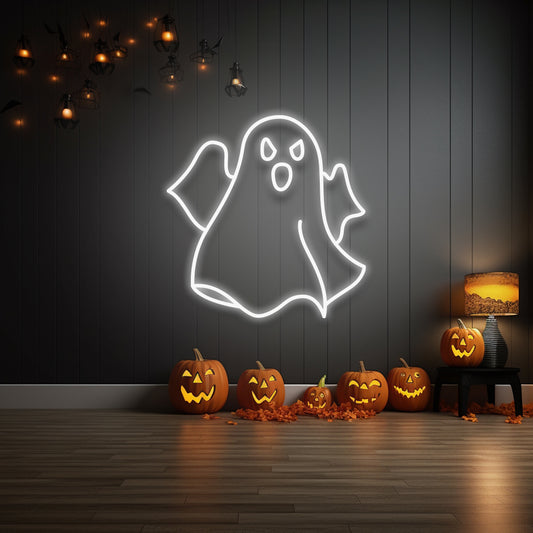 Letrero de neón LED fantasma de Halloween
