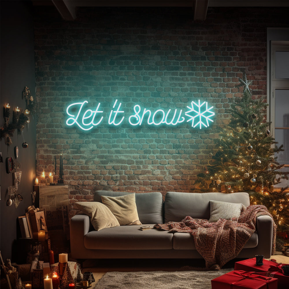 Laissez-le neiger - Enseigne au néon LED 