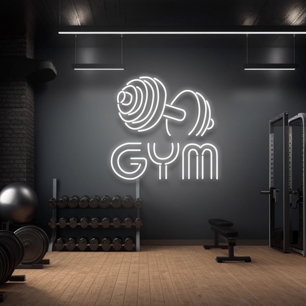 Gym Dumbbell - LED Neon Sign