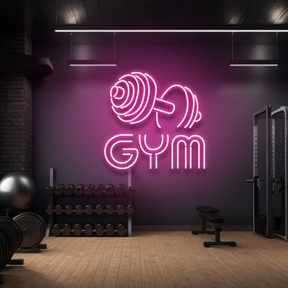 Gym Dumbbell - LED Neon Sign