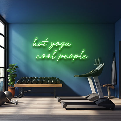 Hot Yoga Cool People - LED Neon Sign