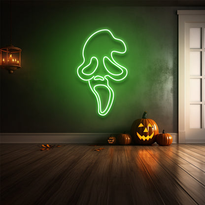 Scream Ghost LED Neon Sign