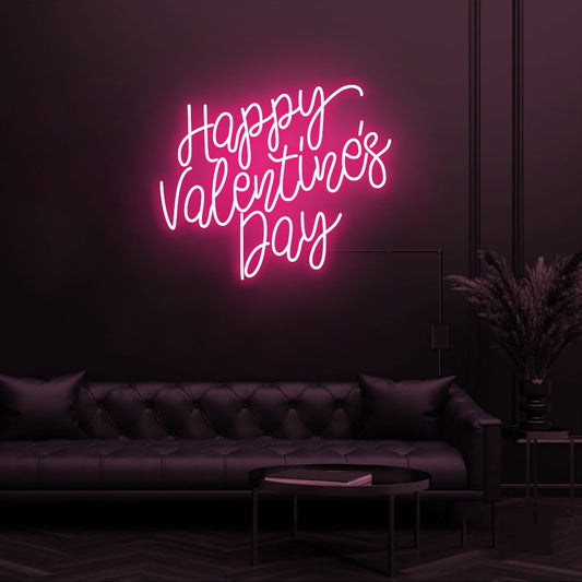 Joyeuse Saint-Valentin - Enseigne au néon LED