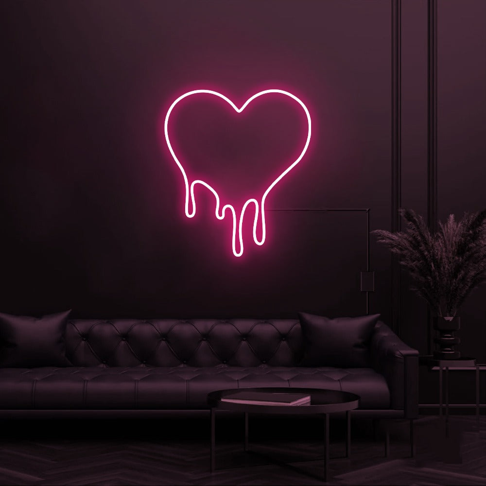 Coeur fondant - Enseigne au néon LED