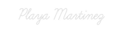 Custom Neon: Playa Martinez - NeonNiche