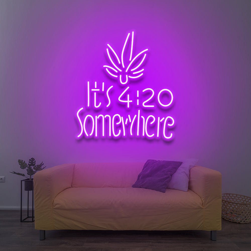 It's 4:20 Somewhere - LED Neon Sign - NeonNiche