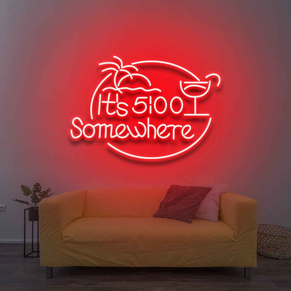 It's 5:00 Somewhere - LED Neon Sign - NeonNiche