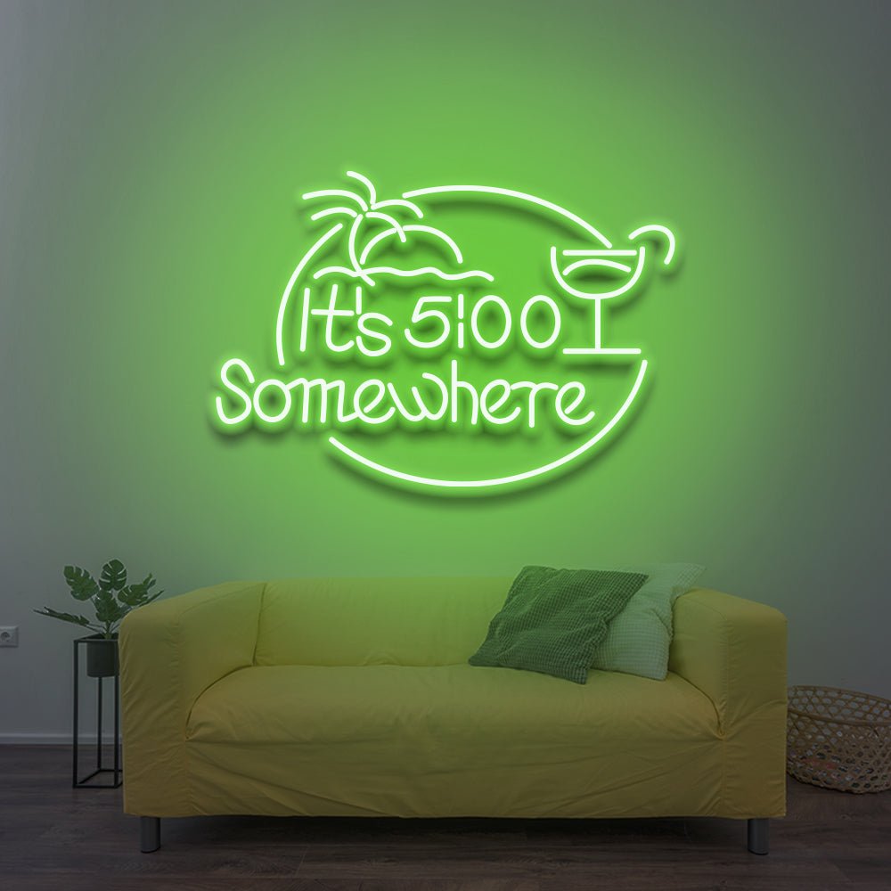 It's 5:00 Somewhere - LED Neon Sign - NeonNiche